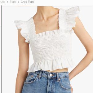 HHH - Paz Crop Top - White Linen - M